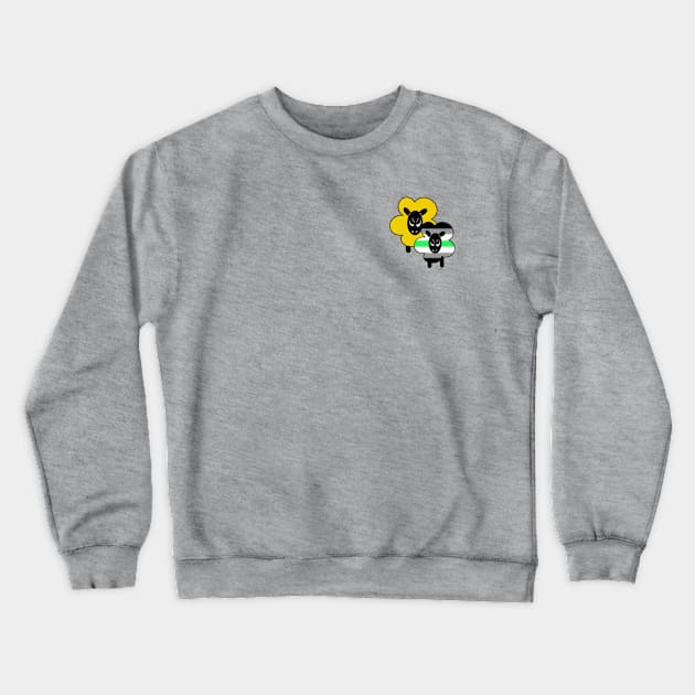 Proud Agender Rainbow Sheep Crewneck Sweatshirt by Emberpixie